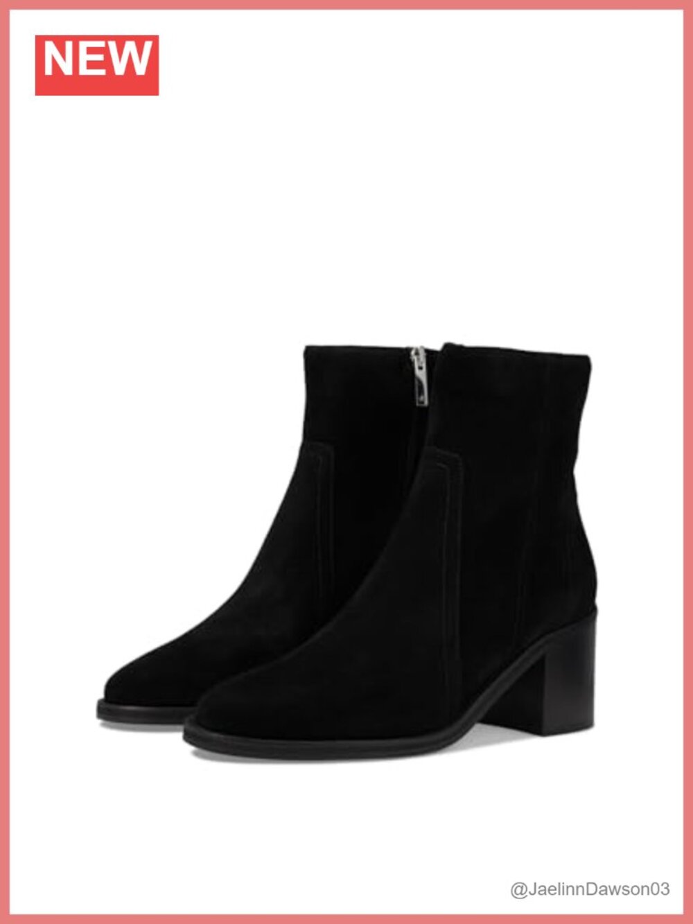 Aquatalia Janella Leather Ankle Bootie Block Heel Water Resistant Italy